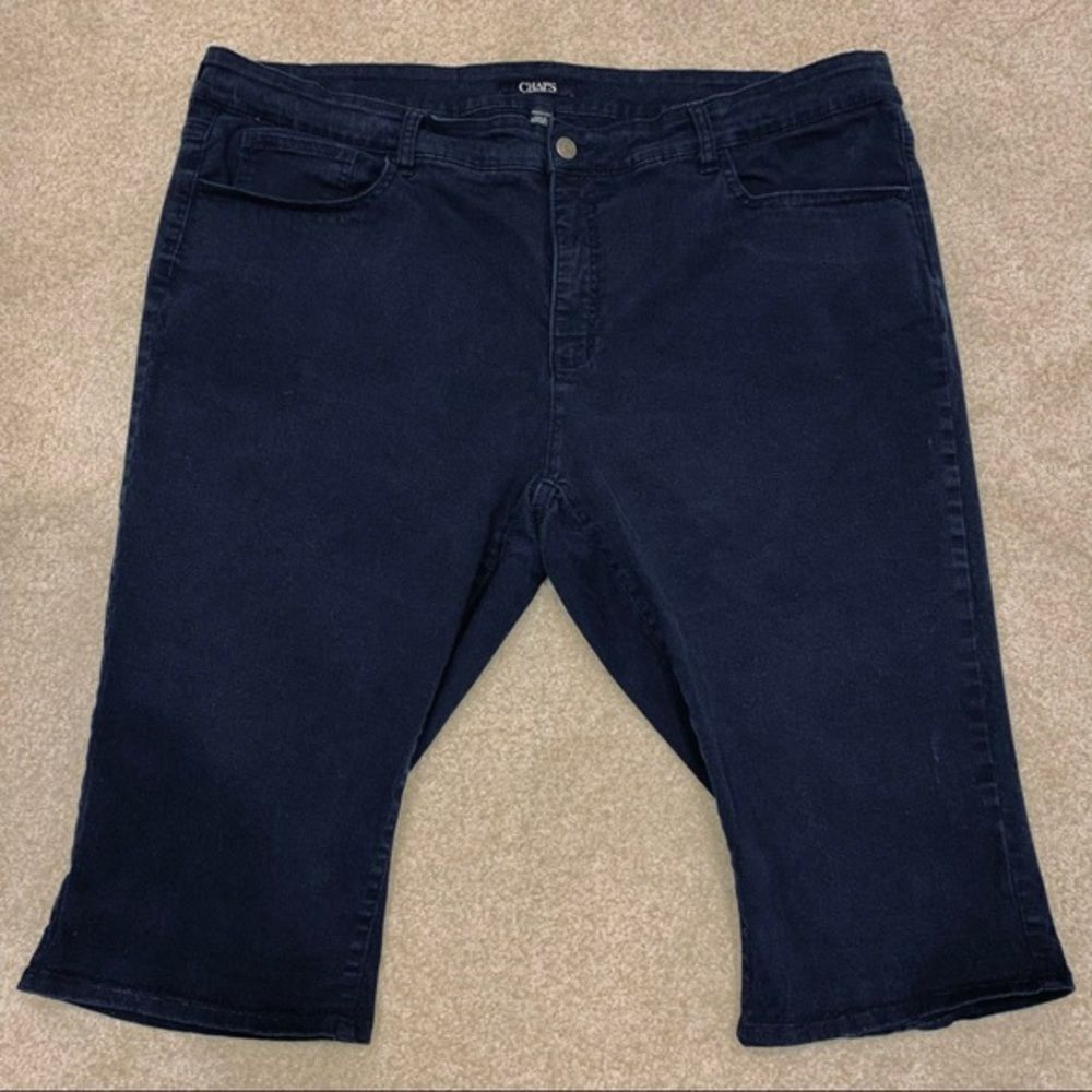 Chaps Navy Stretch‎ Denim Shorts 22W